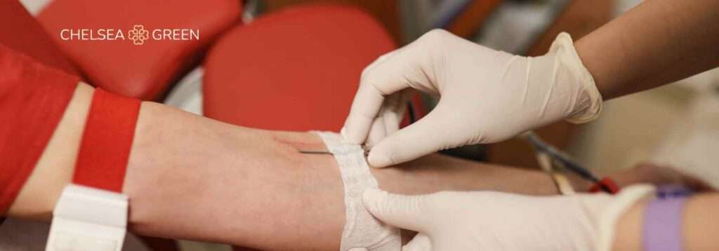 Blood test being done