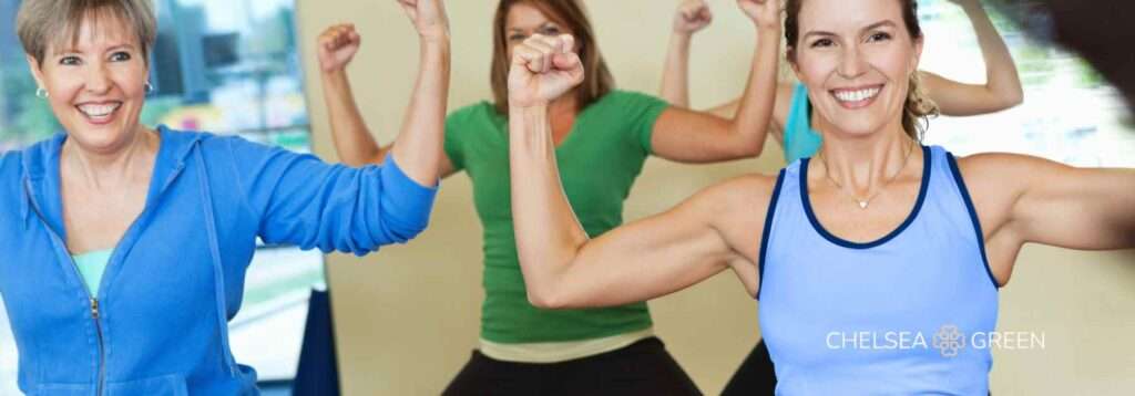 Women enjoying exercise class