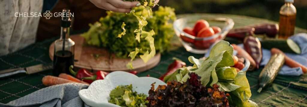 Making a healthy salad