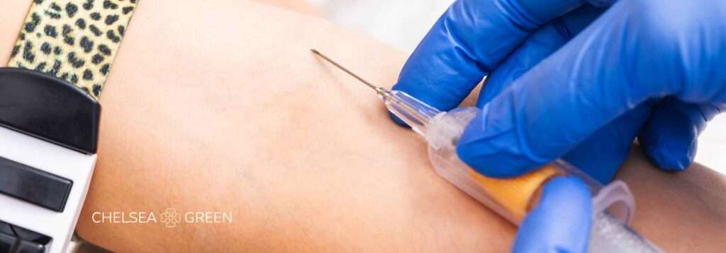 Blood test being done