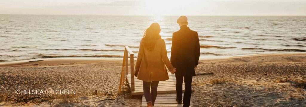 Couple getting sun on the beach