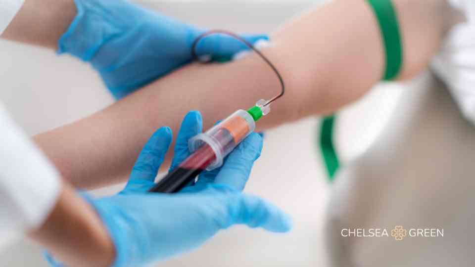 Blood being taken in clinic