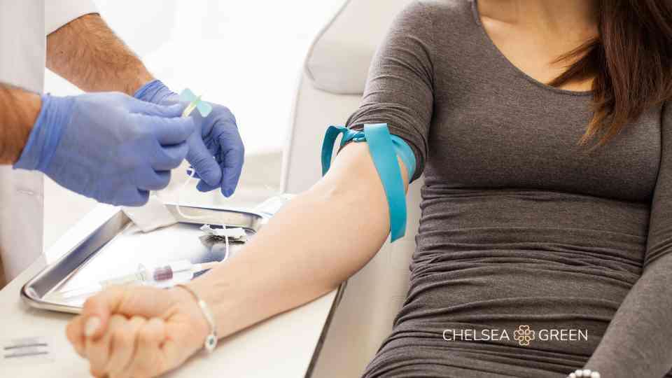 Blood being taken for a blood test
