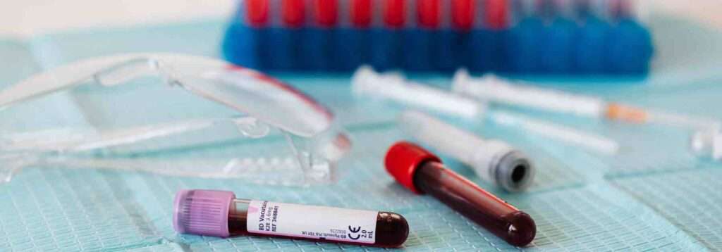 Blood test tubes