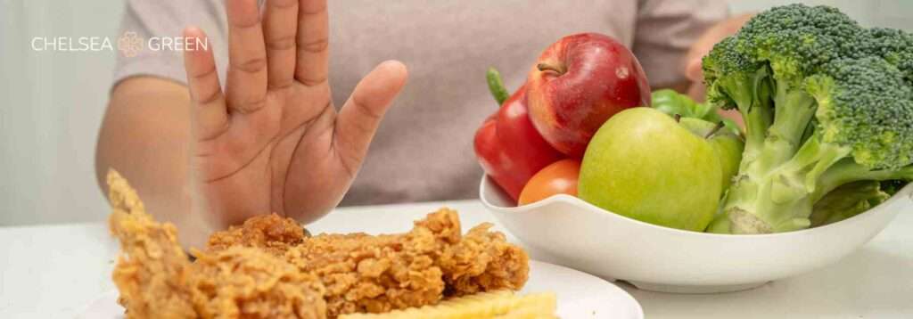 Rejecting fat foods in favour of vegetables