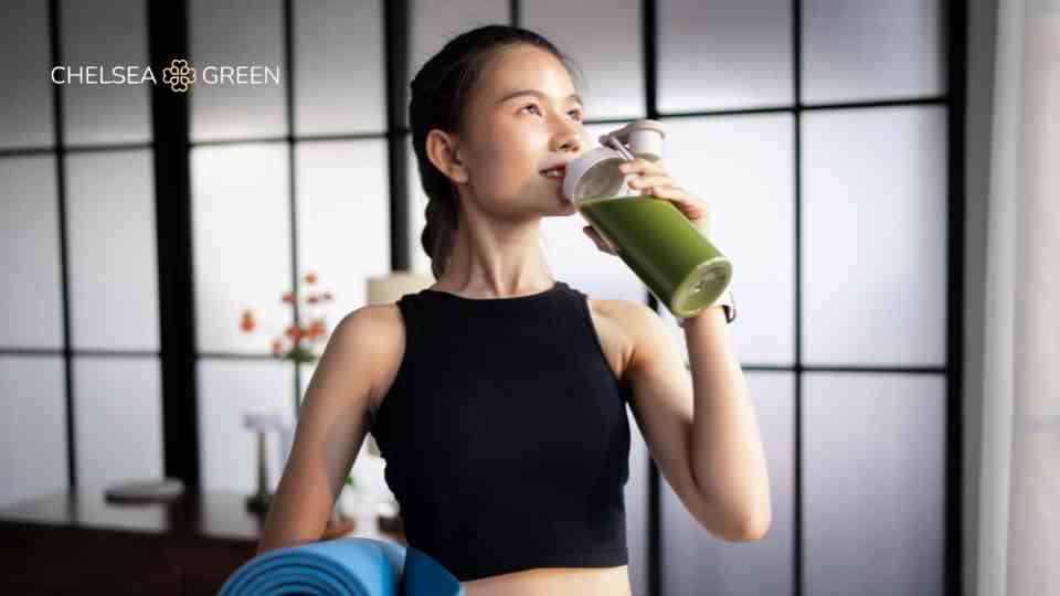 Weight loss after the gym with a protein shake