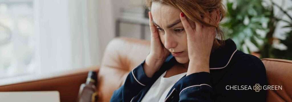 Woman struggling with stress and weight loss